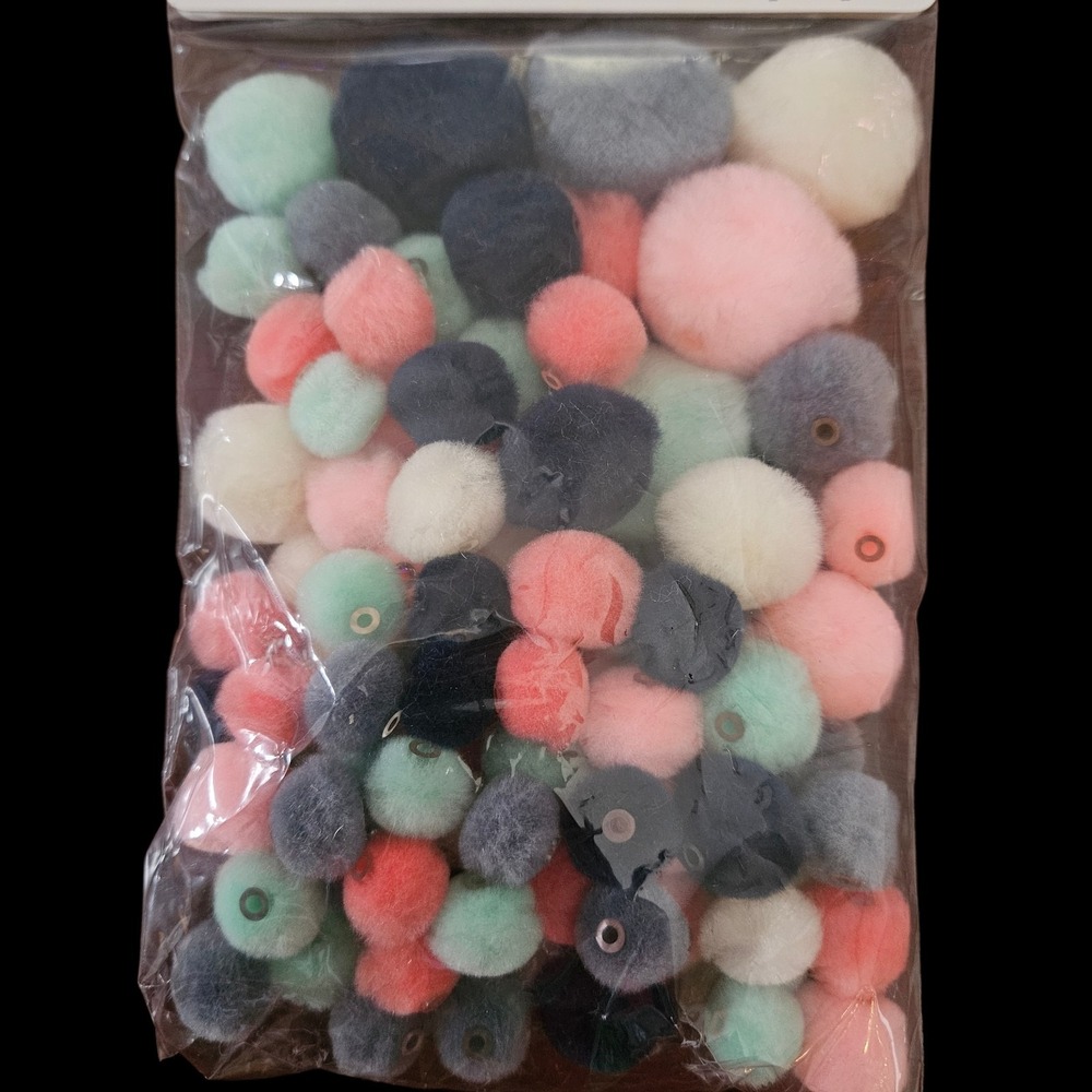 Simply Spring Construction Crafting Pom Poms 85 Pieces New Multicolor Multi Size - Picture 3 of 9